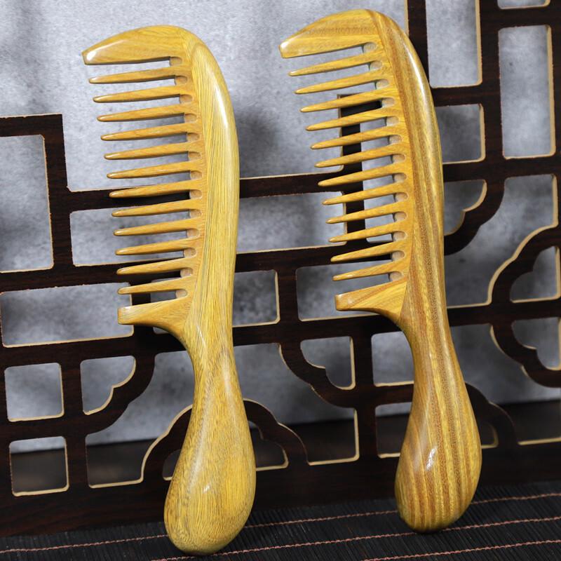 Green Sandalwood Wide Tooth Comb