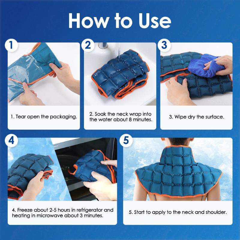 

Reusable Gel Ice Pack For Neck Shoulder Hot & Cold Wrap For Body Joints Sports Injuries First Aid Cooling Brace Heating Pad one size