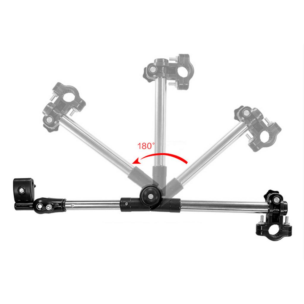 Foldable Bike Umbrella Mount Holder Height Adjustable Multifunction for Trolleys Wheelchairs