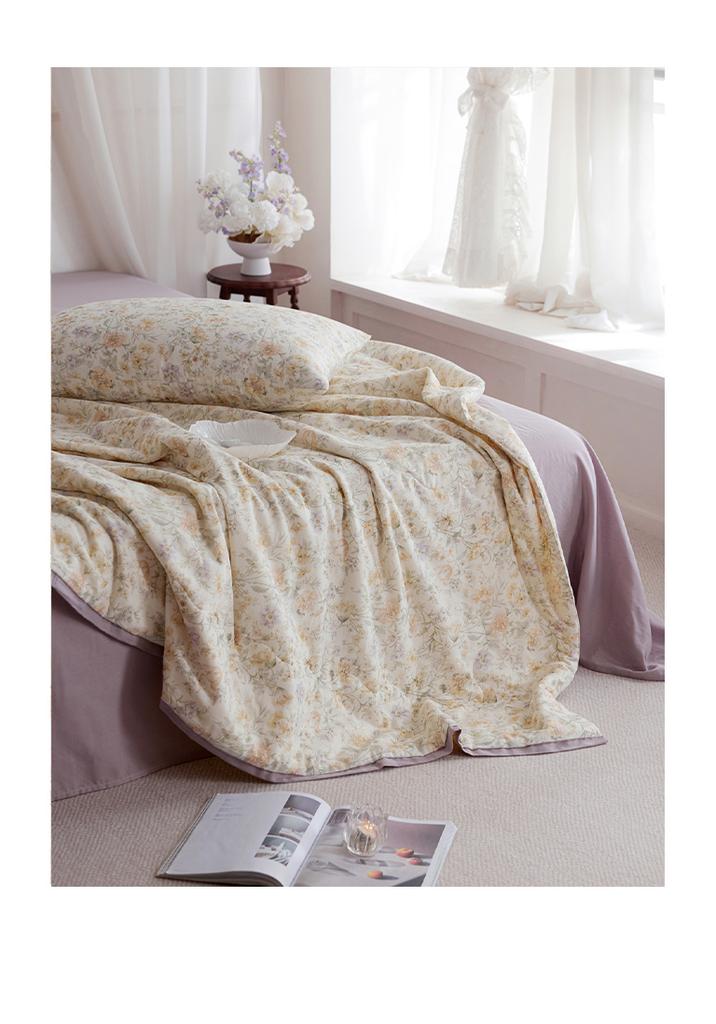 Cotton Double-layer Yarn Printed Soybean Fiber Washable Machine Washable Summer Cool Quilt [multiple Options Available]