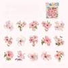 15pcs Floral Patterns Kawaii Creative Plant Stickers Pack Hand Tent DIY Stick Labels Scrapbooking Material Junk Journal Supplies