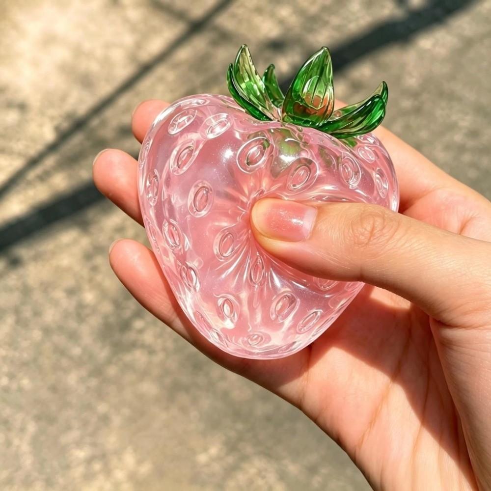 Strawberry Shape Strawberry Squeeze Toy TPR Strawberry Fidget Toy Sensory Play