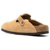Birkenstock  Boston Suede Leather Latte Cream Women Sneakers 1026164