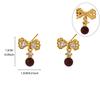 Imitation‑Pearl Star‑Pendant Women Earrings, 18K Gold‑Plated Copper Versatile Temperament Ear Jewelry