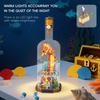 391Pcs Light-Up Message In A Bottle Eco-Tank Model Assembly Toy Home Decor Moc Building Blocks Set Kids Birthday Gift