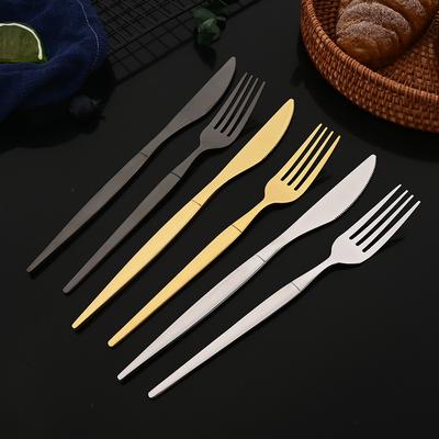 8 szt. Noże obiadowe z białego złota Sztućce ze stali nierdzewnej Zachodnie noże do steków Można myć w zmywarce Do domu, kuchni i restauracji