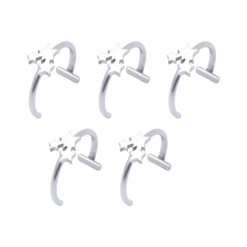 Fashionable Clip On Lip Jewelry Comfortable Wear Stainless Steel Imitation Lip Rings for Special Occasion Outfit