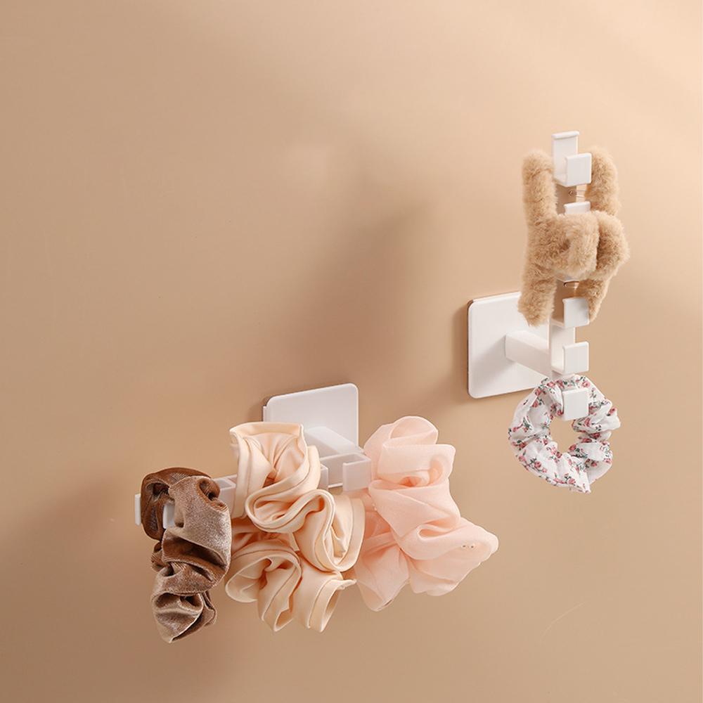 6 Hooks Hat Holder L Shaped Baseball Cap Storage Rack Wall Mount Hat Belt Organizer Hooks Multi-function Storage Rack