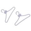 20Pcs Mini Grau Kleiderbügel Bowknot Design Puppenhaus Kleid Kleidung Zubehör