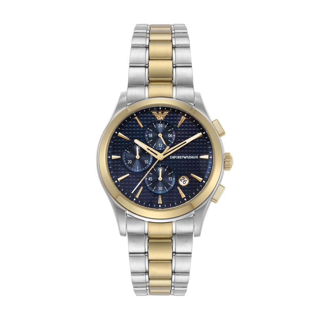 Emporio Armani Swiss Made PAOLO AR11579 Men's Watch, Silver & Gold