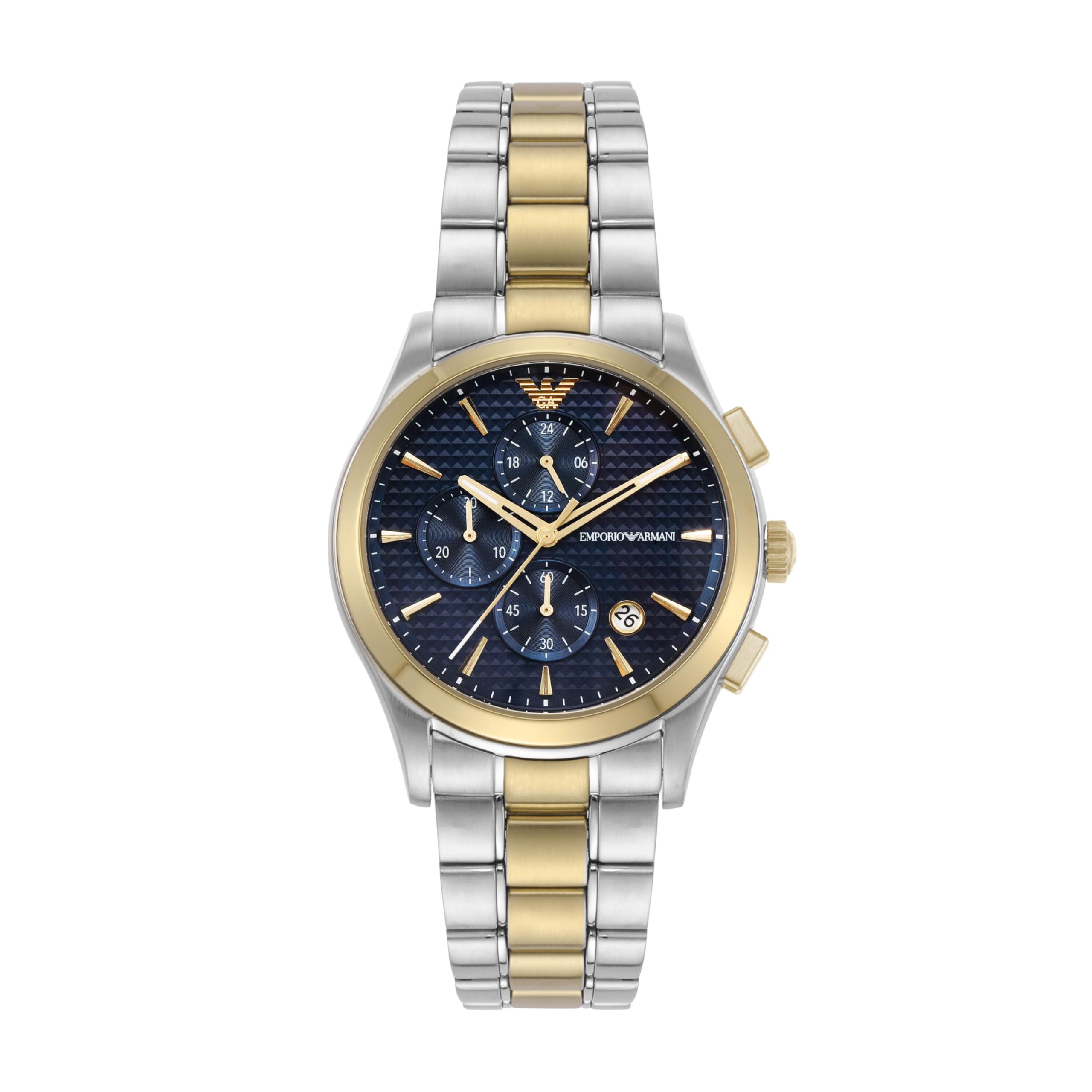 

Emporio Armani Swiss Made PAOLO AR11579 Men s Watch, Silver & Gold