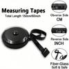 Soft Retractable Tape Measure, Black Double-Sided Design, Ideal for Body Measurement, Fabrics and Seamless Knitting