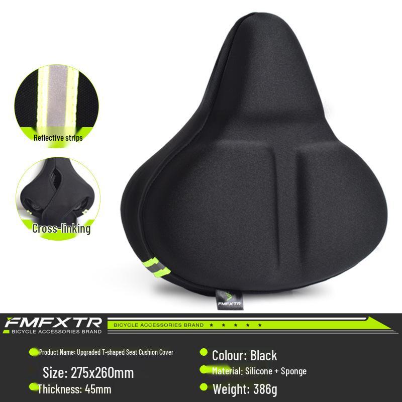 Almofada de Assento para Bicicleta de Montanha Elétrica: Capa de Silicone 3D Macia, Confortável e Espessa para Bicicletas e Patinetes.