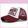 Western Style Embroidered Baseball Cap With Mesh Duck Tongue Hat For Men And Women