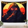 Gothic Skull Tapestry Skeleton Tapesrties Décor Living Room Bedroom Halloween Night Wall Hangings Art Black White Tapestry Wall