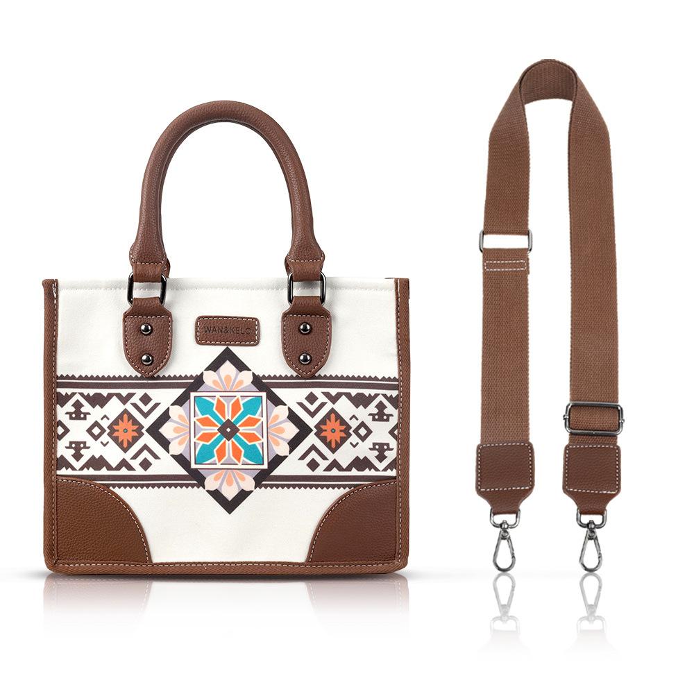 Mother-and-child Bag, Bohemian Ethnic Style Bag, Retro Canvas Tote Bag, Hand-held Crossbody Bag