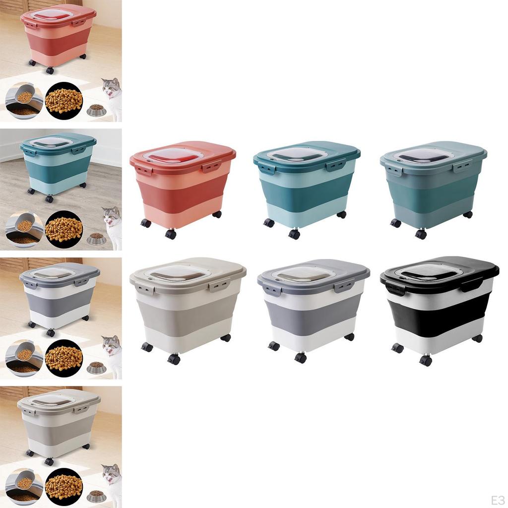 Cat Food Storage Container Box Organizer Large Leakproof Grains Rice