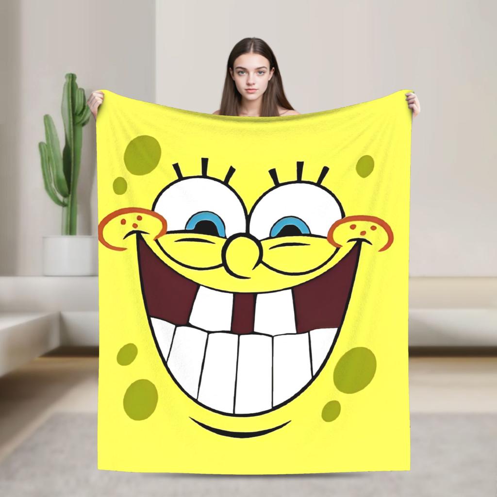Patrick Star Blankets SpongeBob SquarePants Fuzzy Funny Warm Throw Blanket for Home Restaurant Spring/Autumn