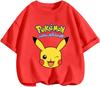 Hot Selling 2026 Kids T Shirt Pikachu Lovely Pattern Soft Comfy Casual School Wear Boys Girls Summer Street Apparel
