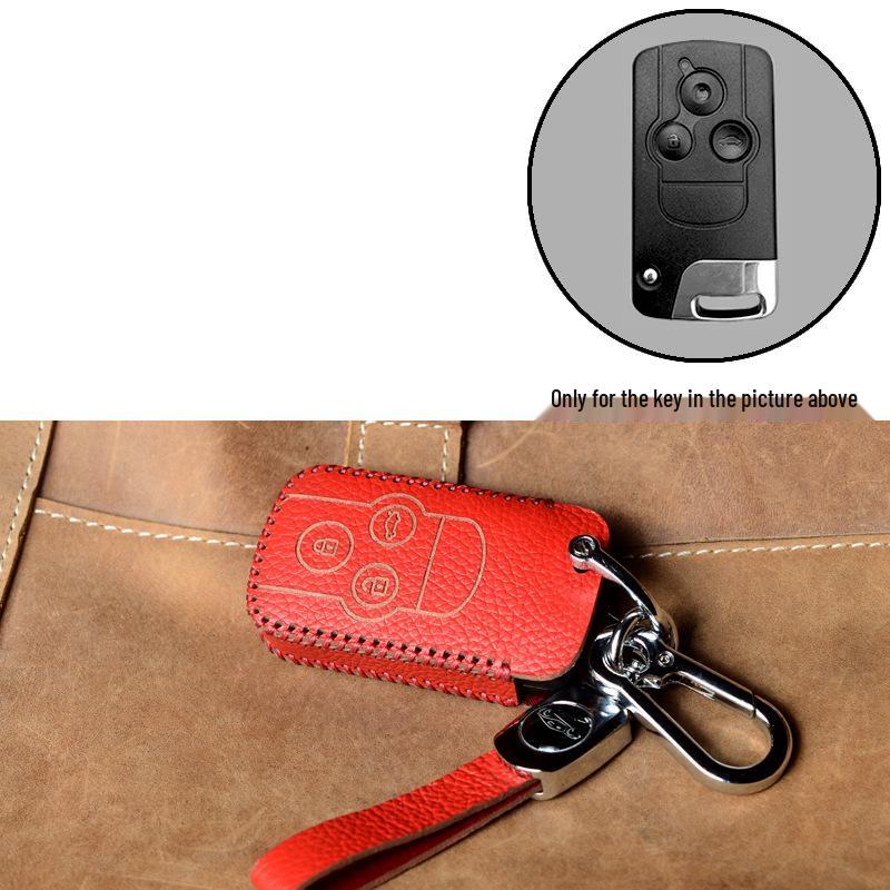 Xiongbing Schlüsselanhänger-Set für Toyota: Modifizierter Leder Ein-Knopf-Start Schlüsselanhänger