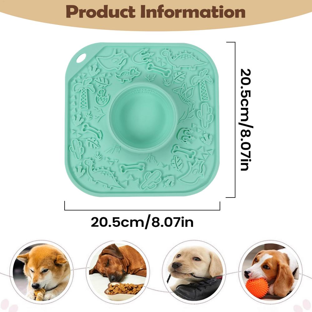Tapete de Lamber para Cães Silicone Formato Vulcão Antiderrapante Alimentador Quebra-cabeça Tapete de Lamber Com Ventosa Para Cães e Gatos Para Filhotes Gatinhos Animal de Estimação