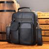 Men’s Genuine Leather Crossbody Messenger Bag - Top Layer Crazy Horse Cowhide, Large Capacity Shoulder Bag