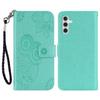 For Samsung Galaxy A17 5G Case Owl Flower Imprinted Leather Cover Wallet with Strap