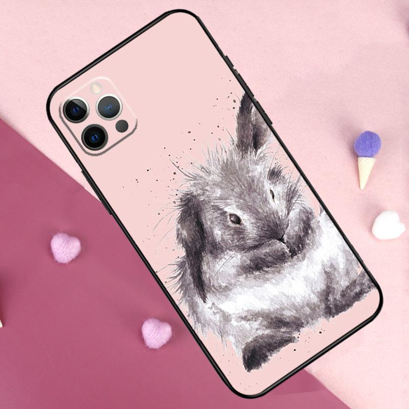 Rabbit Phone Case For iPhone 17 Pro Max 14 15 16 Plus 11 Pro Max 12 13 Mini 16e 17 Air Back Cover