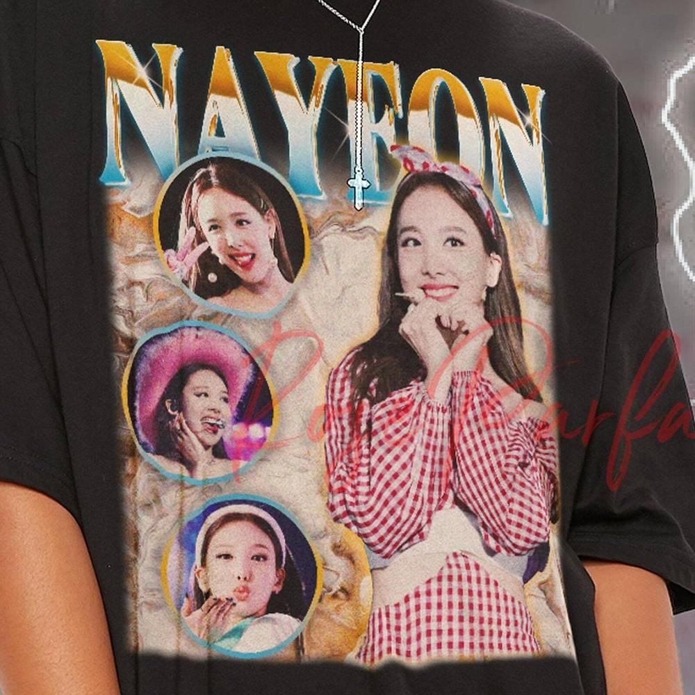 NAYEON Twice Tshirt  Once Nayeon Fans Gift Shirt Sana Minatozaki Retro 90#039;s T Unisex T-Shirt XXXL