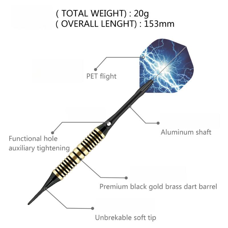 20g Darts Copper Soft Darts Needle Toys Indoor Recreational Sports Darts