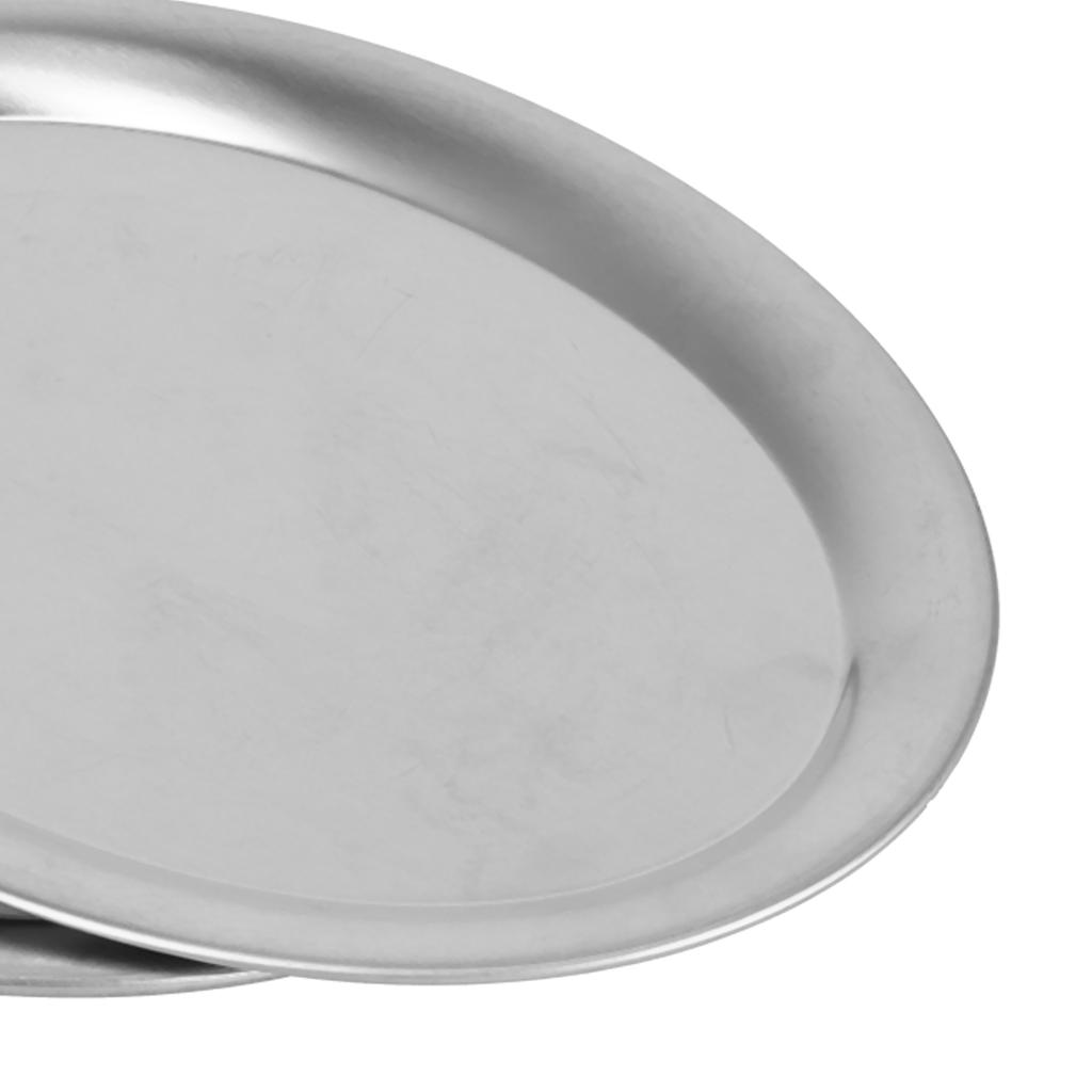 3pcs Stainless Steel Dessert Tray Mirror Polishing Process Snack Jewelry Display Tray