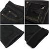 Winter Thickened Men's Flared Jeans Boot Cut Leg Flared Loose Fit High Waist Male Designer Classic Denim Jeans