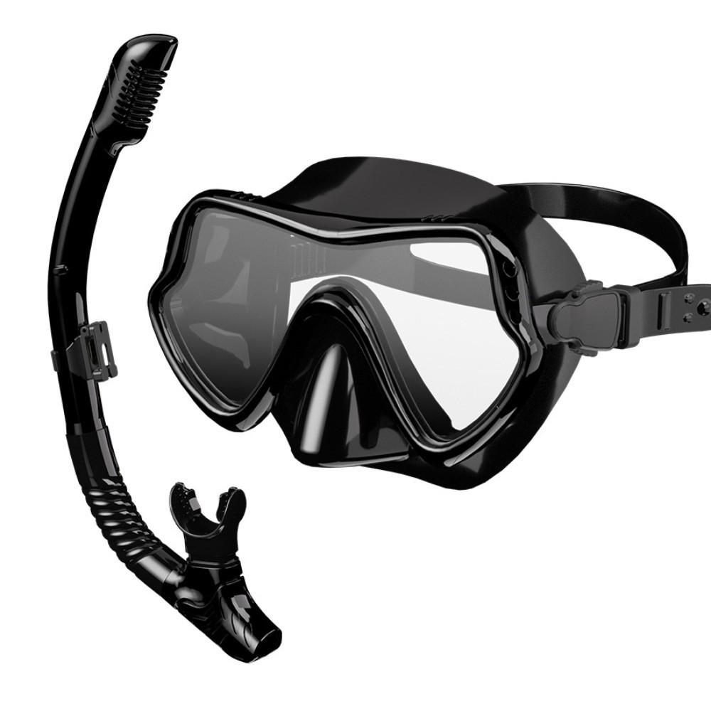 

Panoramic View Snorkel Set Tempered Glass Snorkeling Gear Diving Mask Professional Diving Style 6