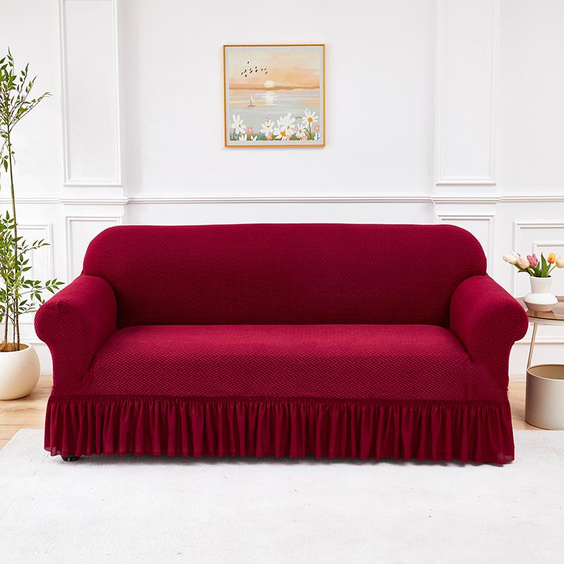 1Pc Skirt Stretch Sofa Coverastic Fit Soft Texture Sofa Slipcover For Living Room Sofa Protector Couch Cushion Cover