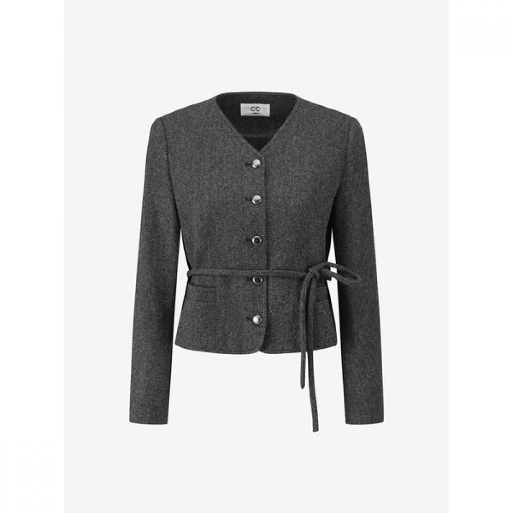 Cc Collect Wool 100 Colorless Short Jacket C261msf002