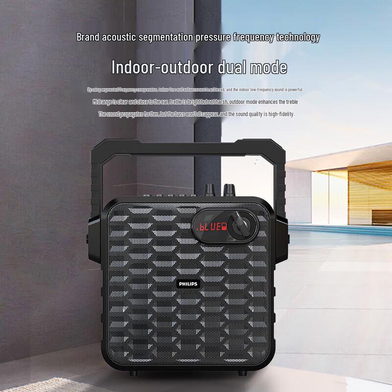 Philips SD60X Portable Outdoor Bluetooth Speaker with Wireless Microphone
