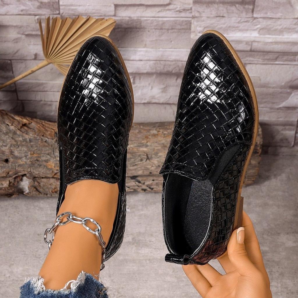 Premium Retro-Stil Spitzschuh Damen Einzelschuhe Frühling und Herbst Neu Bequeme Lässige Vielseitige Einzelschuhe Damen