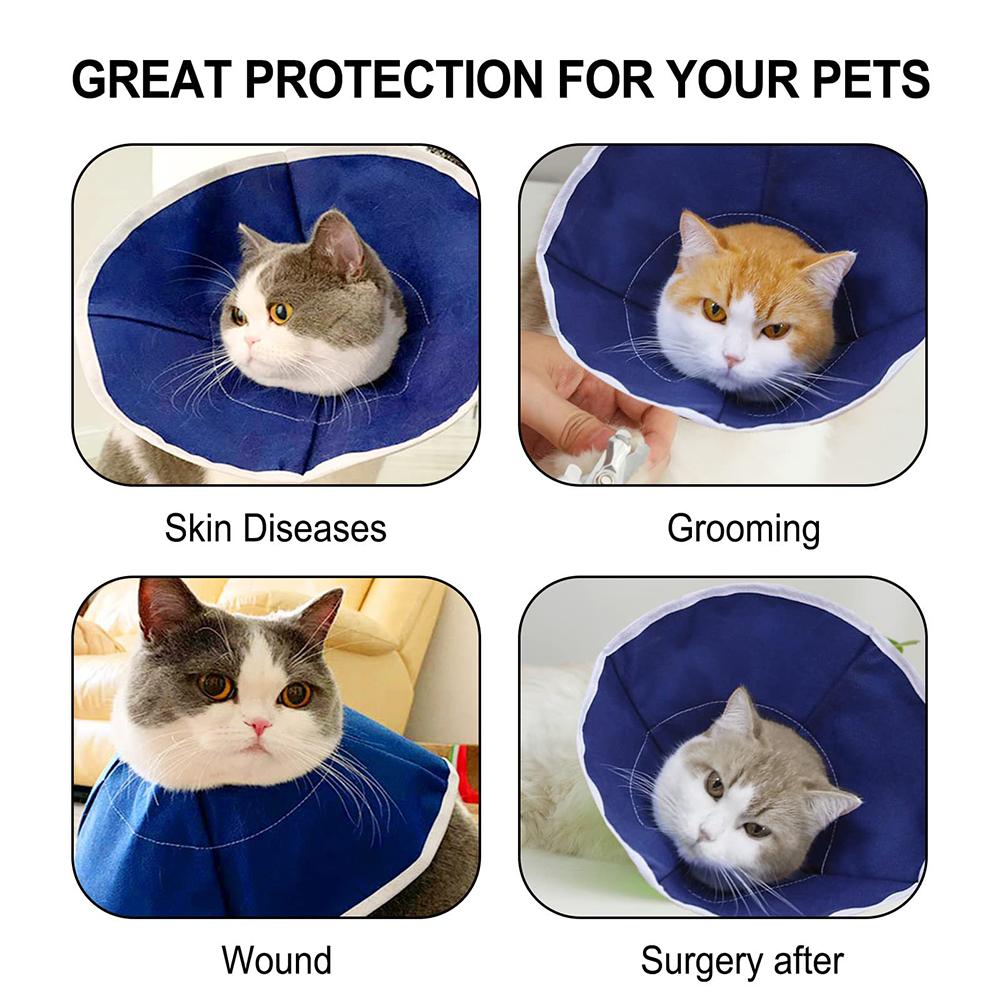 Pet Elizabethan Collars Anti-licking Anti-bite Soft Nonwoven Fabric Cat Dog Recovery Collar Protective Cone