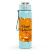1PC Happy Halloween Pumpkin Text Print 750ml Color Plastic Sports Water Bottle Leakproof Flip Straw Lid Suitable for Sports Office Home Use