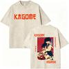 T-shirt Vintage Lavata Anime Inuyasha Sesshomaru Merch Uomo Donna Casual Oversize T-shirt Uomo Divertenti Cartoni Animati Harajuku T-shirt