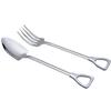 Stainless Steel Fork Spoon Set Long Handle Kitchen Cutlery Set For Dinner Travel