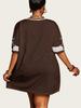 Women's Loose V-Neck Sporty Mesh T-Shirt with Digital Print