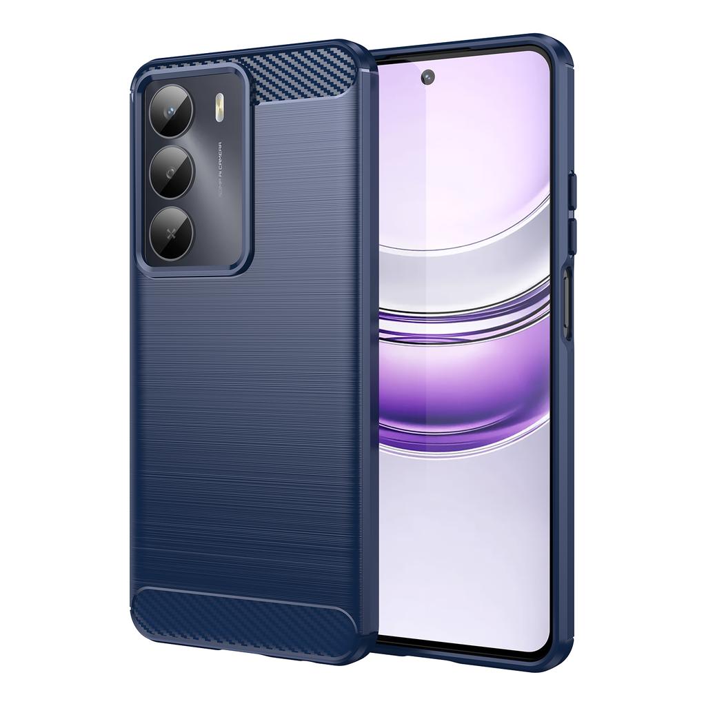 For Realme 14x 5G/V70 5G/V70s 5G Case Protective Phone Cover Carbon Fiber Texture Brushed