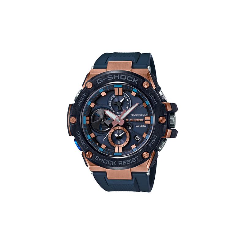 

Casio G-STEEL Series-Disc Dual Display 200 Meters Waterproof Quartz Movement Resin Strap Japanese and Korean Watch Men’s Watch Blue GST-B100G-2APRT синій