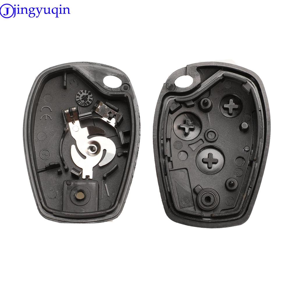 Jingyuqin 2 Button Key Fob Remote Shell Case Cover Uncut For Renault Duster Modus Clio 3 Twingo DACIA Logan Sandero