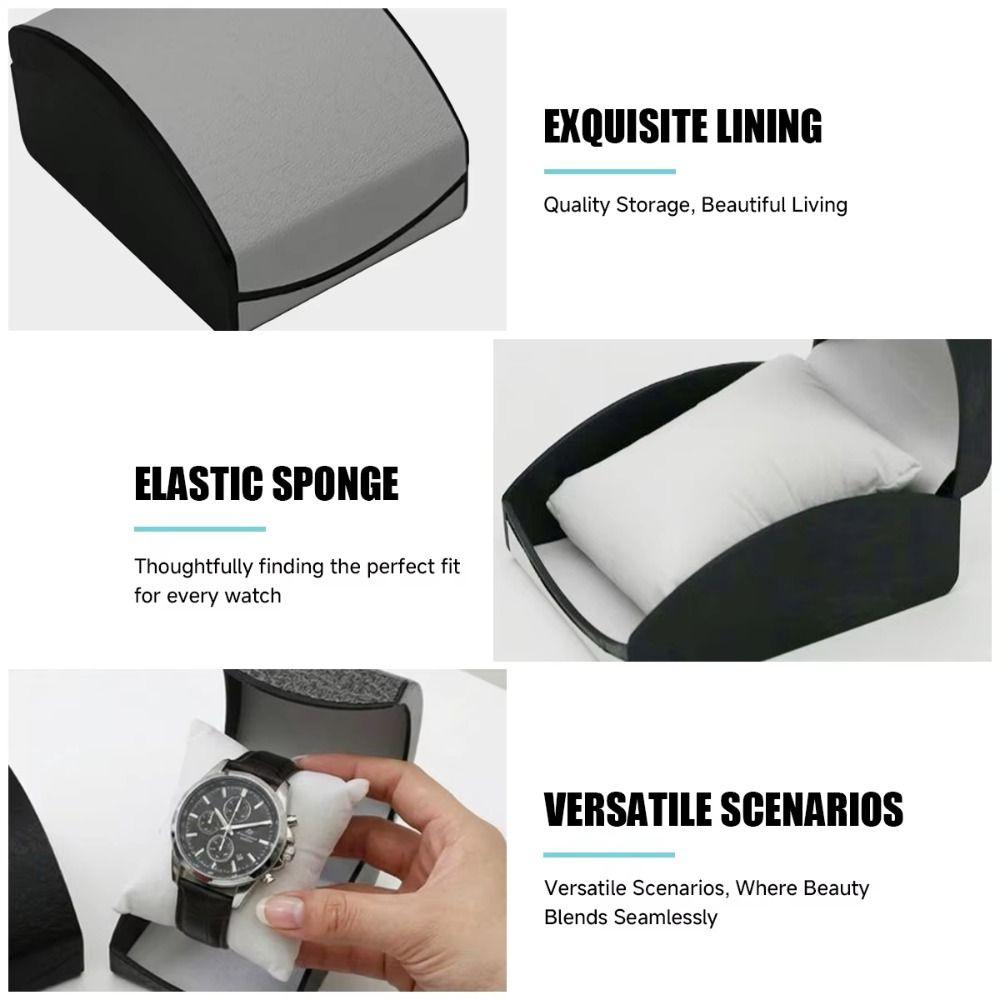 Single Watch Watch Case Vintage Leather Wristwatches Box Luxury Watch Display Box Travel Use