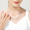 BAYTTLING 925 Sterling Silver Bracelet 5mm 8/18/20/22/24 Inch Necklace Full Sideways Chain For Women Men Fashion Jewelry Gift