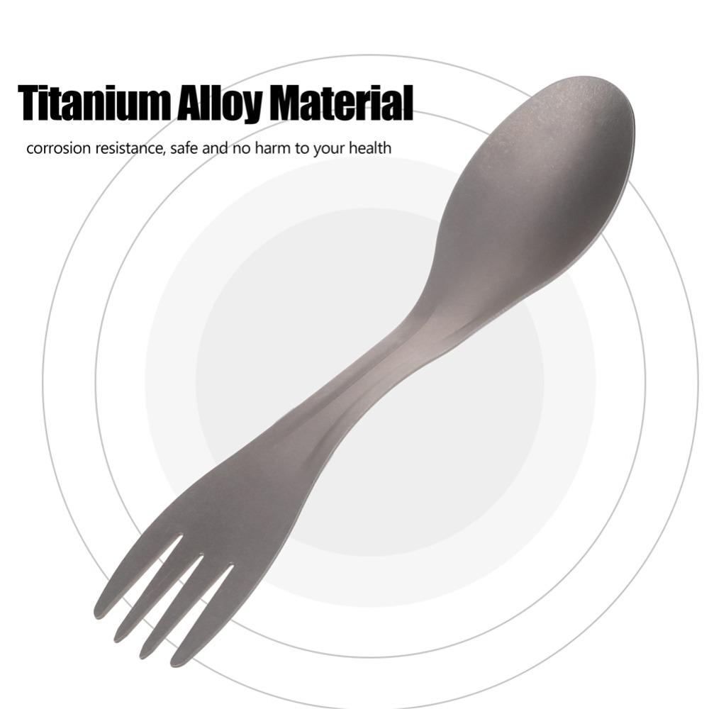 Portable 2 In 1 Spoon Fork Lightweight Camping Spoon Fork Multifunctional Spork  Outdoor Camping