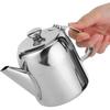 20oz or 32oz Stainless Steel Tea Pot, Silver Teapot Coffee Kettle Short Spou for Coffee, Tea, Beverages, Fruit Herbal (20 Ounces (about 500ML))