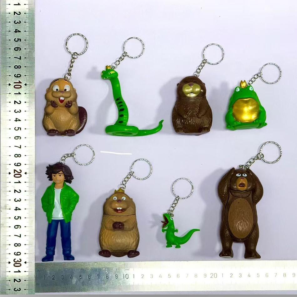 Disponibile Portachiavi Serie Piano di Trasformazione del Castoro Figura Hoppers Action Figure Modello di Film Giocattoli Regalo per Bambini Decorazione Zaino